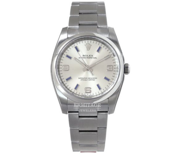 Rolex 114200 Steel on Oyster Steel, Blue 3-6-9
